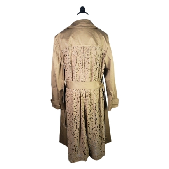 INC International Concepts Womans Lace Back Trench Coat Size 2X - Picture 2 of 12